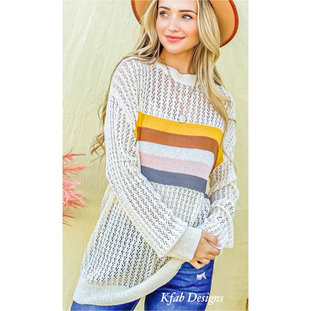 ❤️LAST! Color Block Striped Lightweight Sweater! Perfect for transition! - Picture 10 of 10